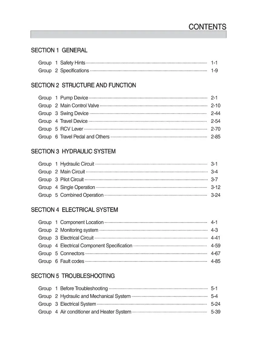 HYUNDAI HX85A (#10001-), HX90A (#10001-) Crawler Excavator Service Manual | PDF | Instant Download