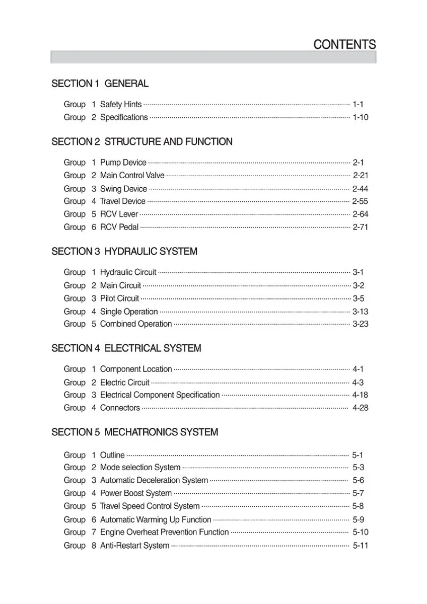 HYUNDAI HX300SG Crawler Excavator Service Manual | PDF | Instant Download