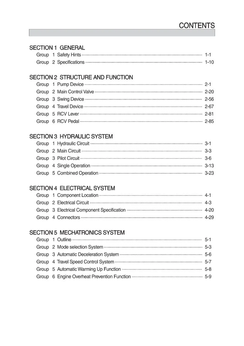 HYUNDAI HX210HD, HX220HD Crawler Excavator Service Manual | PDF | Instant Download