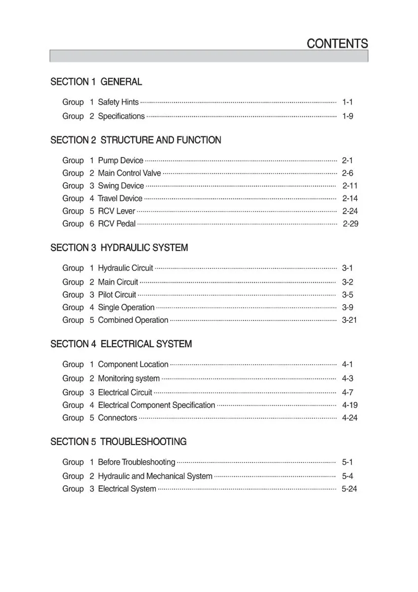 HYUNDAI R17Z-9A Crawler Excavator Service Manual | PDF | Instant Download