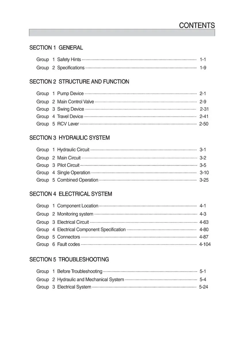 HYUNDAI R55-9A Crawler Excavator Service Manual | PDF | Instant Download