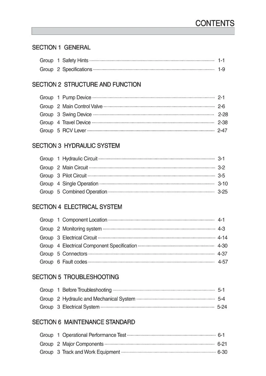 HYUNDAI R60-9S Crawler Excavator Service Manual | PDF | Instant Download