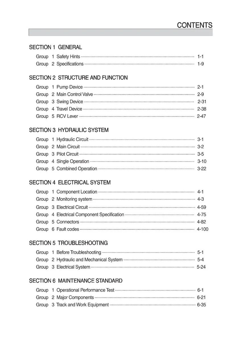 HYUNDAI R60CR-9A Crawler Excavator Service Manual | PDF | Instant Download