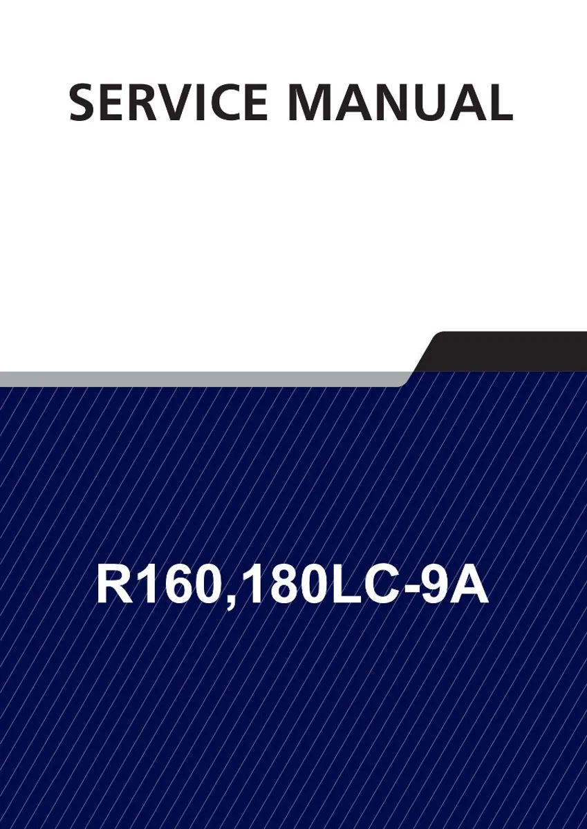 HYUNDAI R160,180LC-9A Crawler Excavator Service Manual | PDF | Instant Download