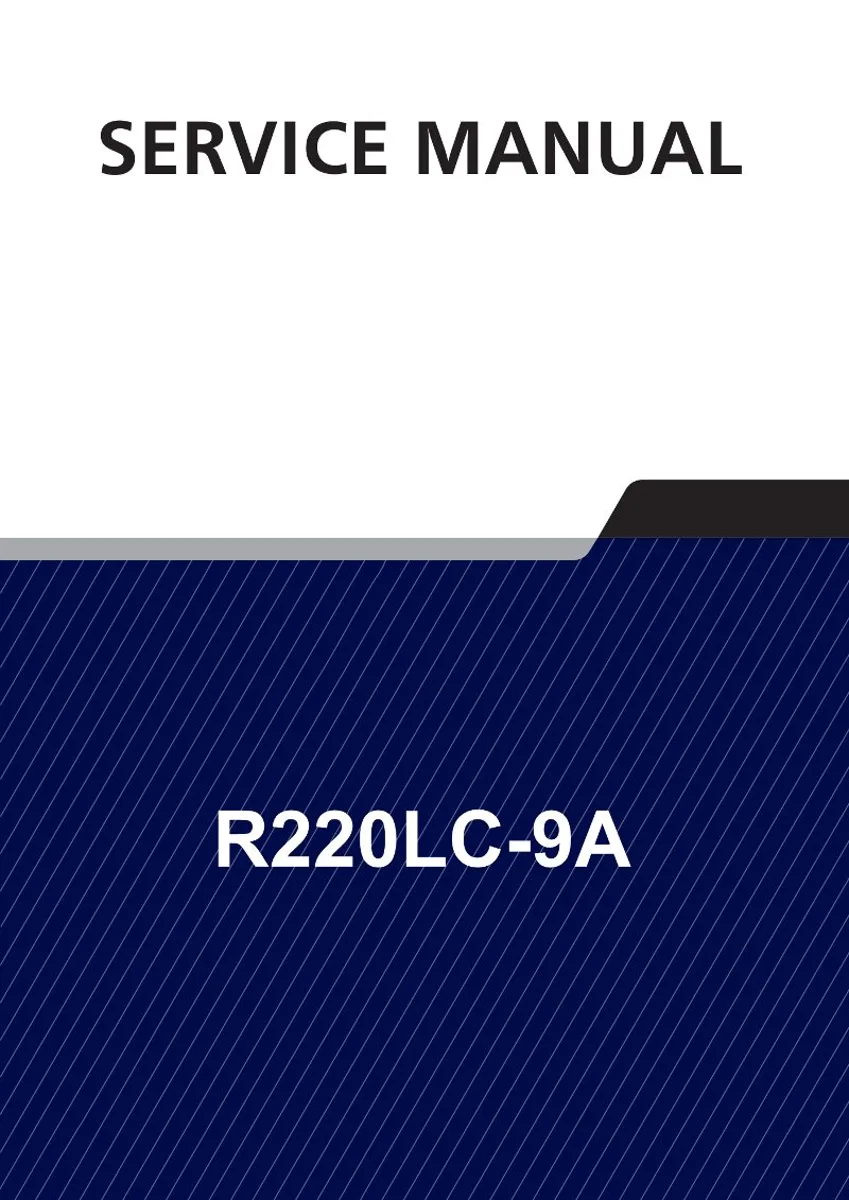 HYUNDAI R220LC-9A Crawler Excavator Service Manual | PDF | Instant Download