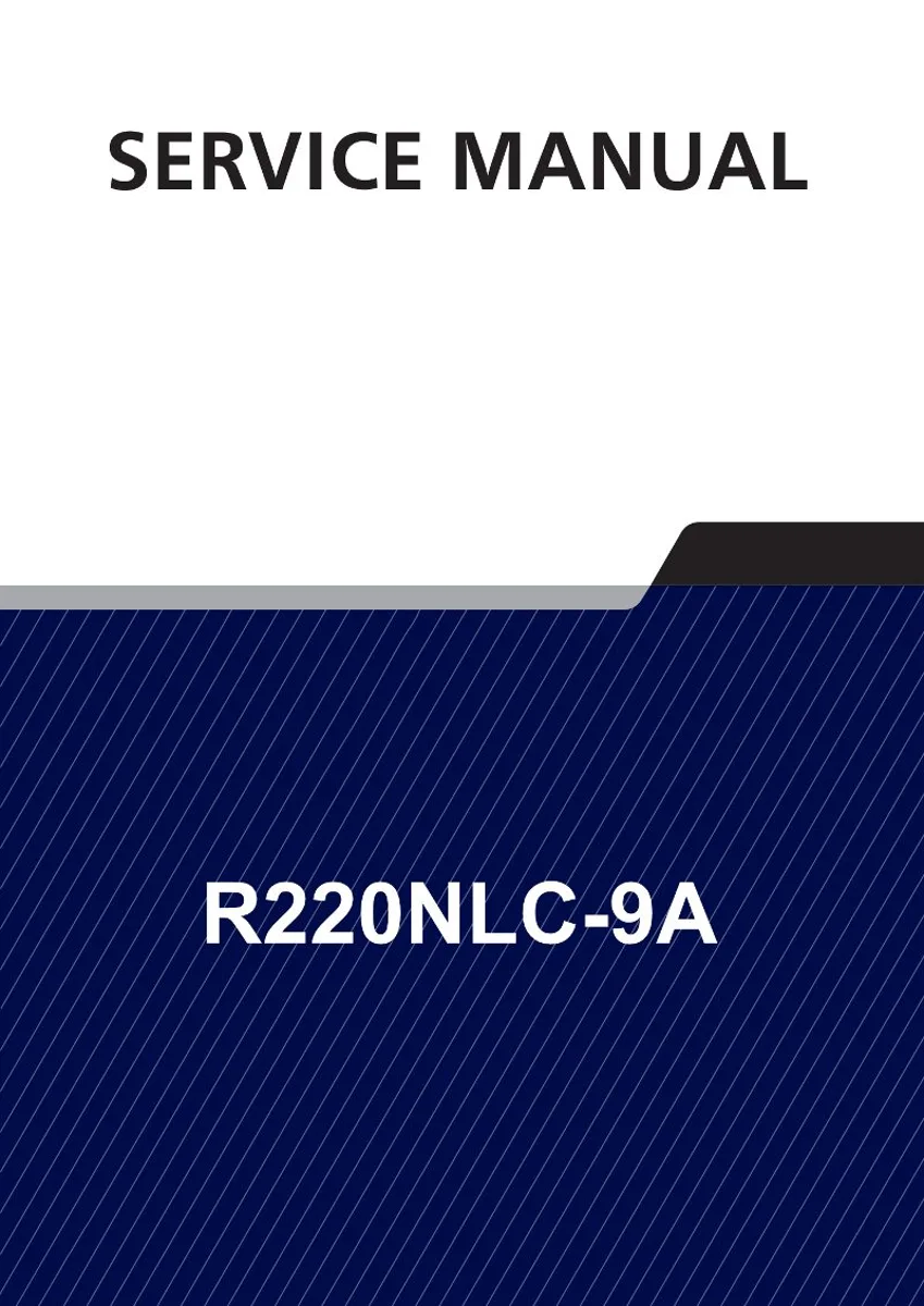 HYUNDAI R220NLC-9A Crawler Excavator Service Manual | PDF | Instant Download