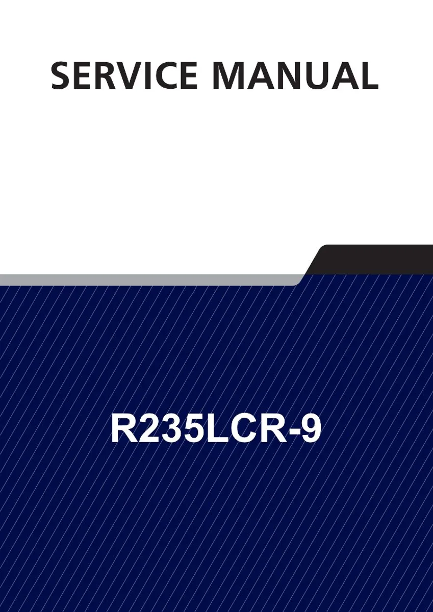 HYUNDAI R235LCR-9 Crawler Excavator Service Manual | PDF | Instant Download