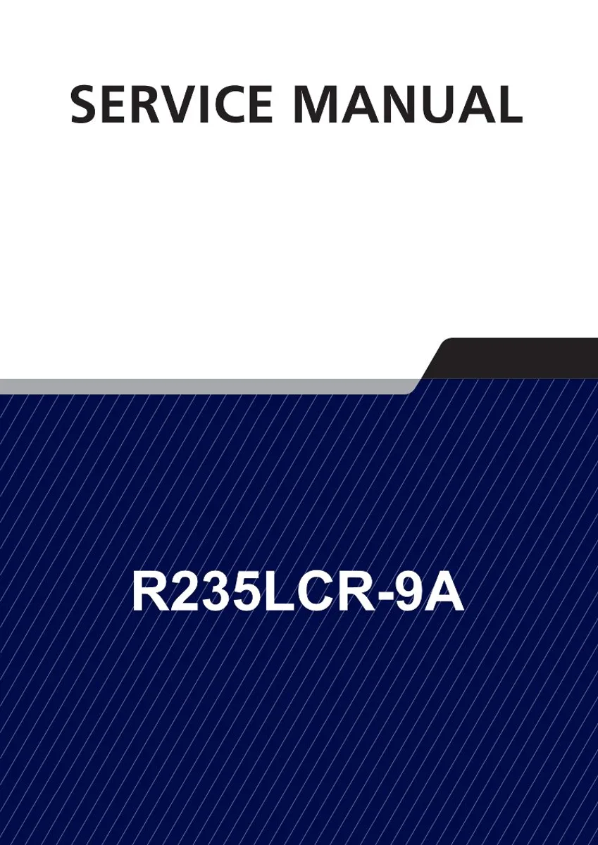 HYUNDAI R235LCR-9A Crawler Excavator Service Manual | PDF | Instant Download