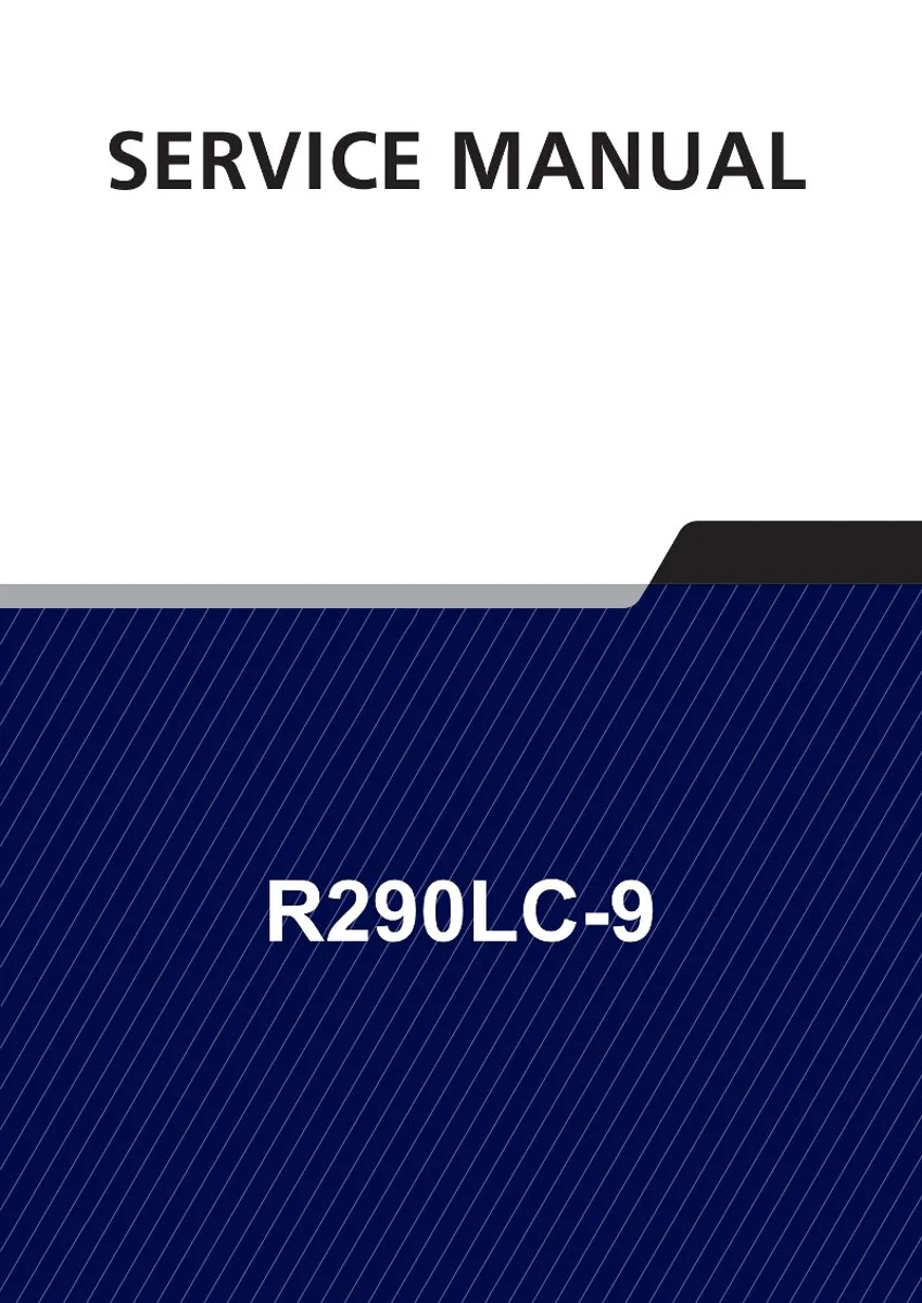 HYUNDAI R290LC-9 Crawler Excavator Service Manual | PDF | Instant Download