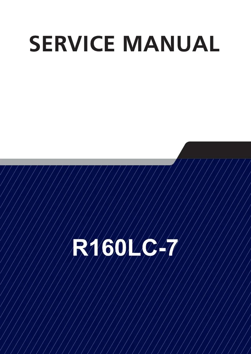 HYUNDAI R160LC-7 Crawler Excavator Service Manual | PDF | Instant Download
