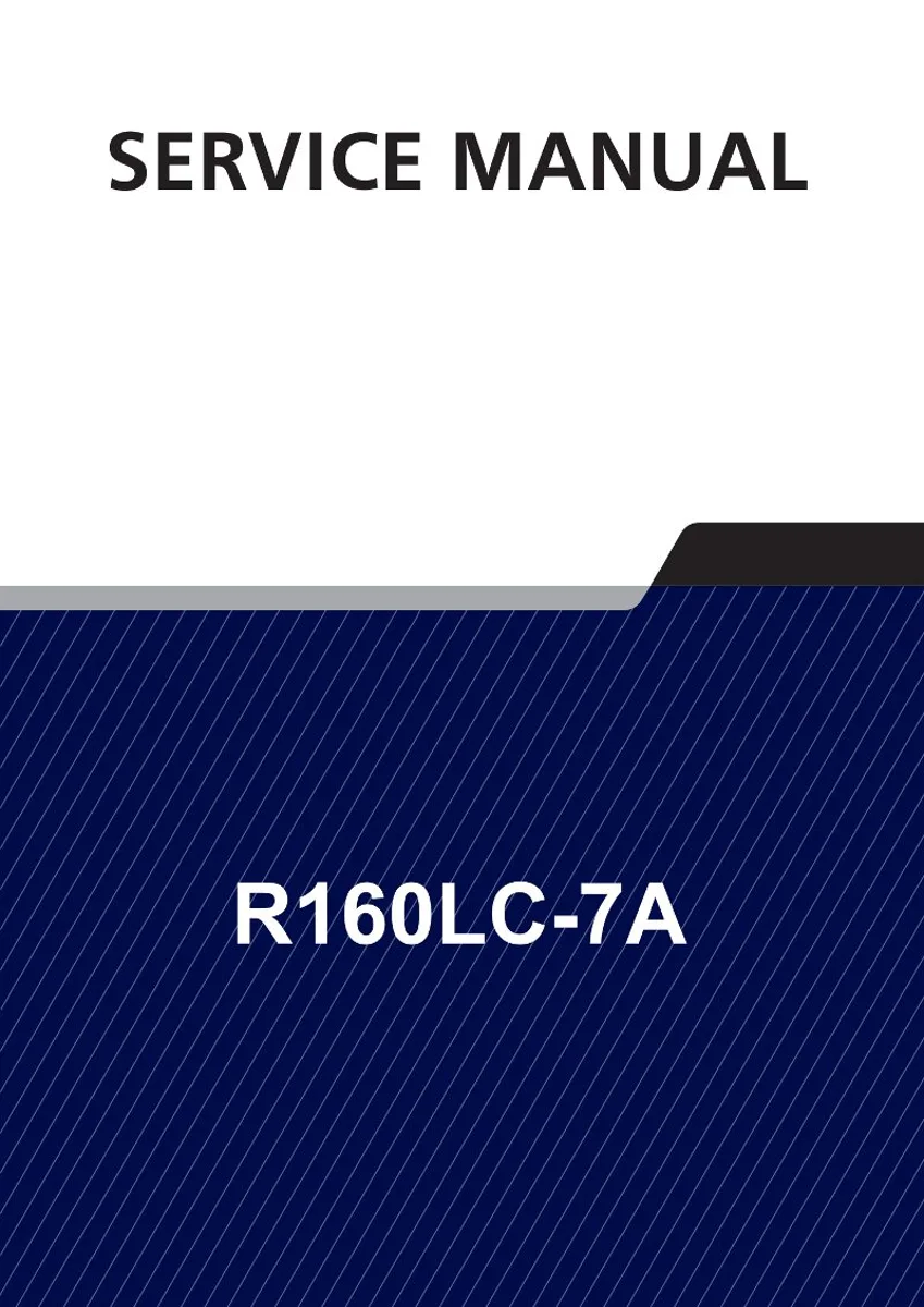 HYUNDAI R160LC-7A Crawler Excavator Service Manual | PDF | Instant Download