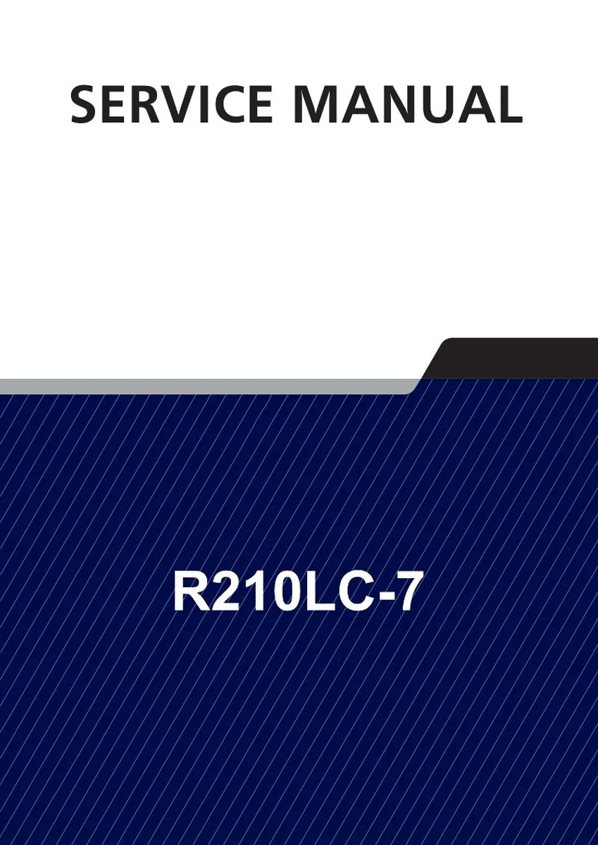 HYUNDAI R210LC-7 Crawler Excavator Service Manual | PDF | Instant Download