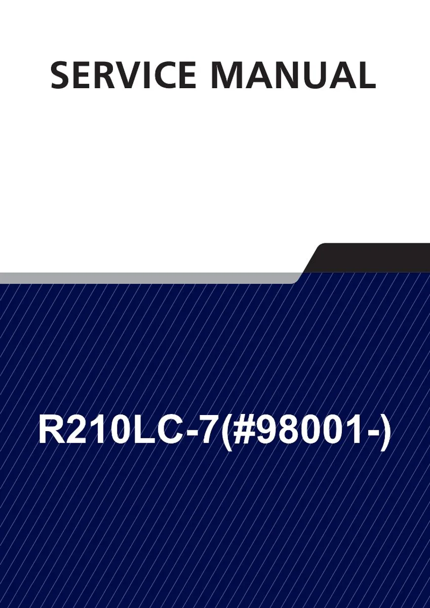 HYUNDAI R210LC-7(#98001-) Crawler Excavator Service Manual | PDF | Instant Download