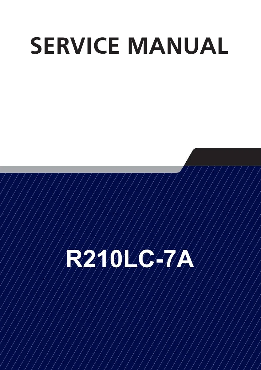 HYUNDAI R210LC-7A Crawler Excavator Service Manual | PDF | Instant Download