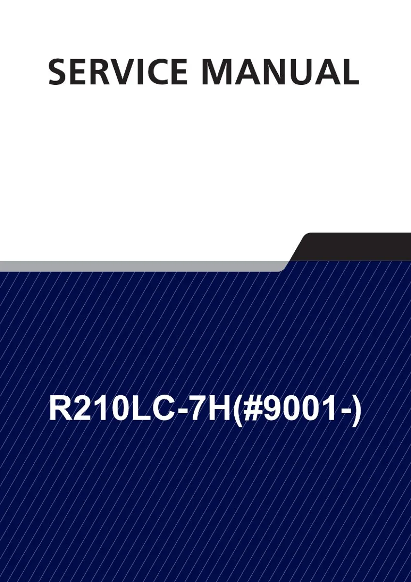 HYUNDAI R210LC-7H(#9001-) Crawler Excavator Service Manual | PDF | Instant Download