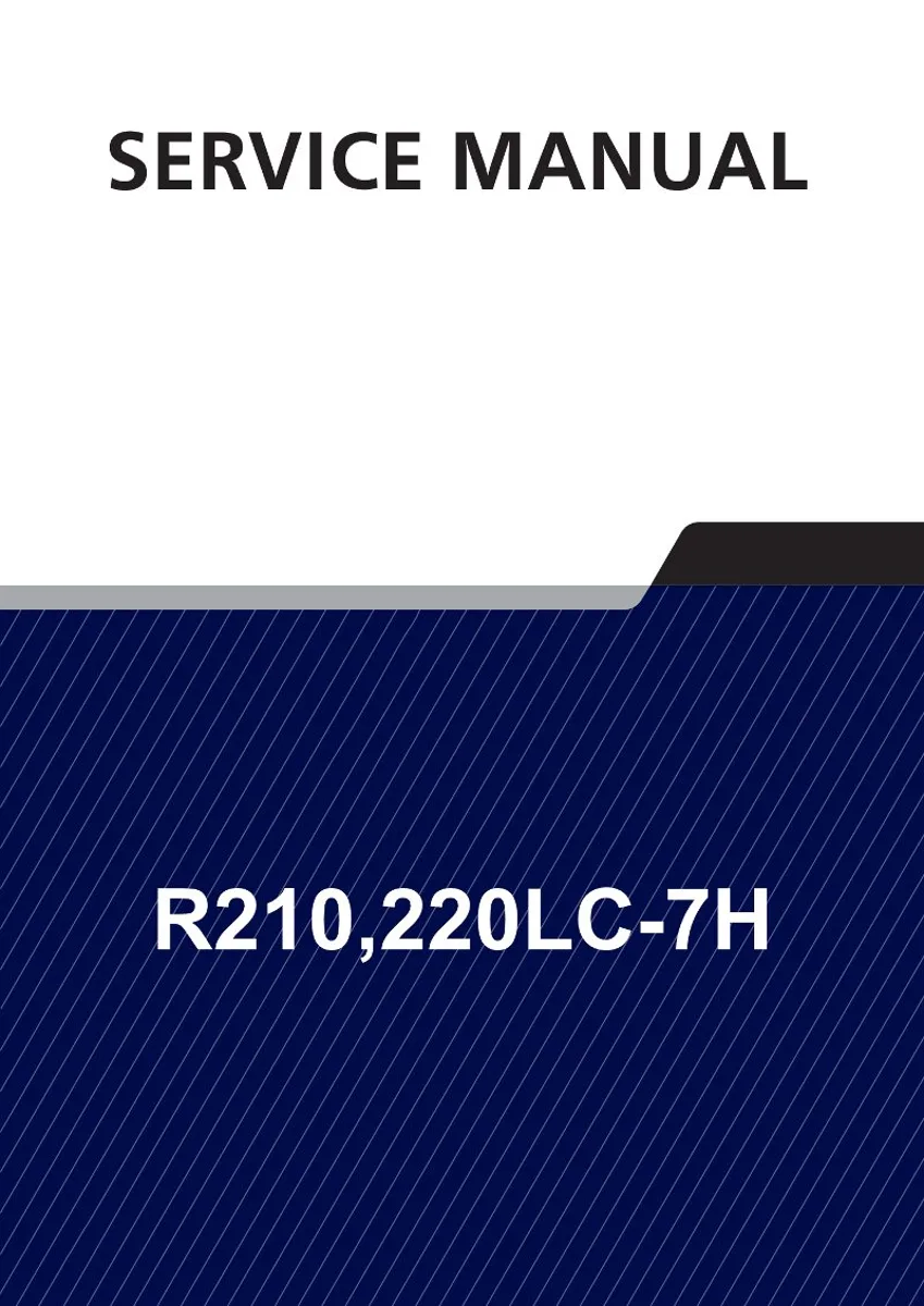 HYUNDAI R210,220LC-7H Crawler Excavator Service Manual | PDF | Instant Download