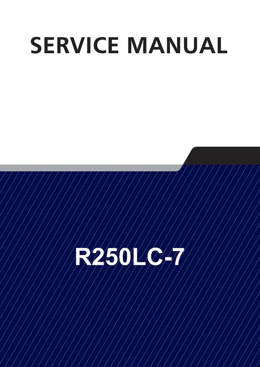 HYUNDAI R250LC-7 Crawler Excavator Service Manual | PDF | Instant Download