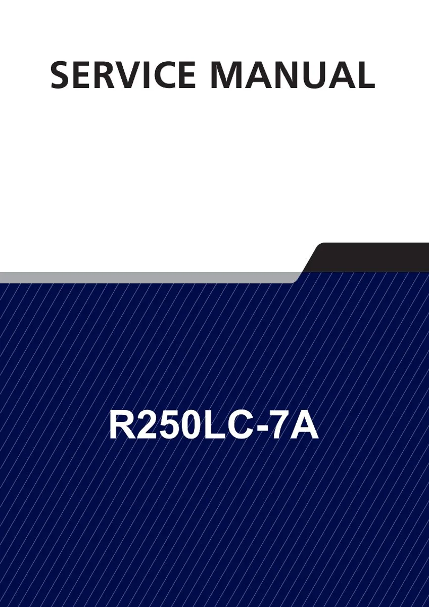 HYUNDAI R250LC-7A Crawler Excavator Service Manual | PDF | Instant Download
