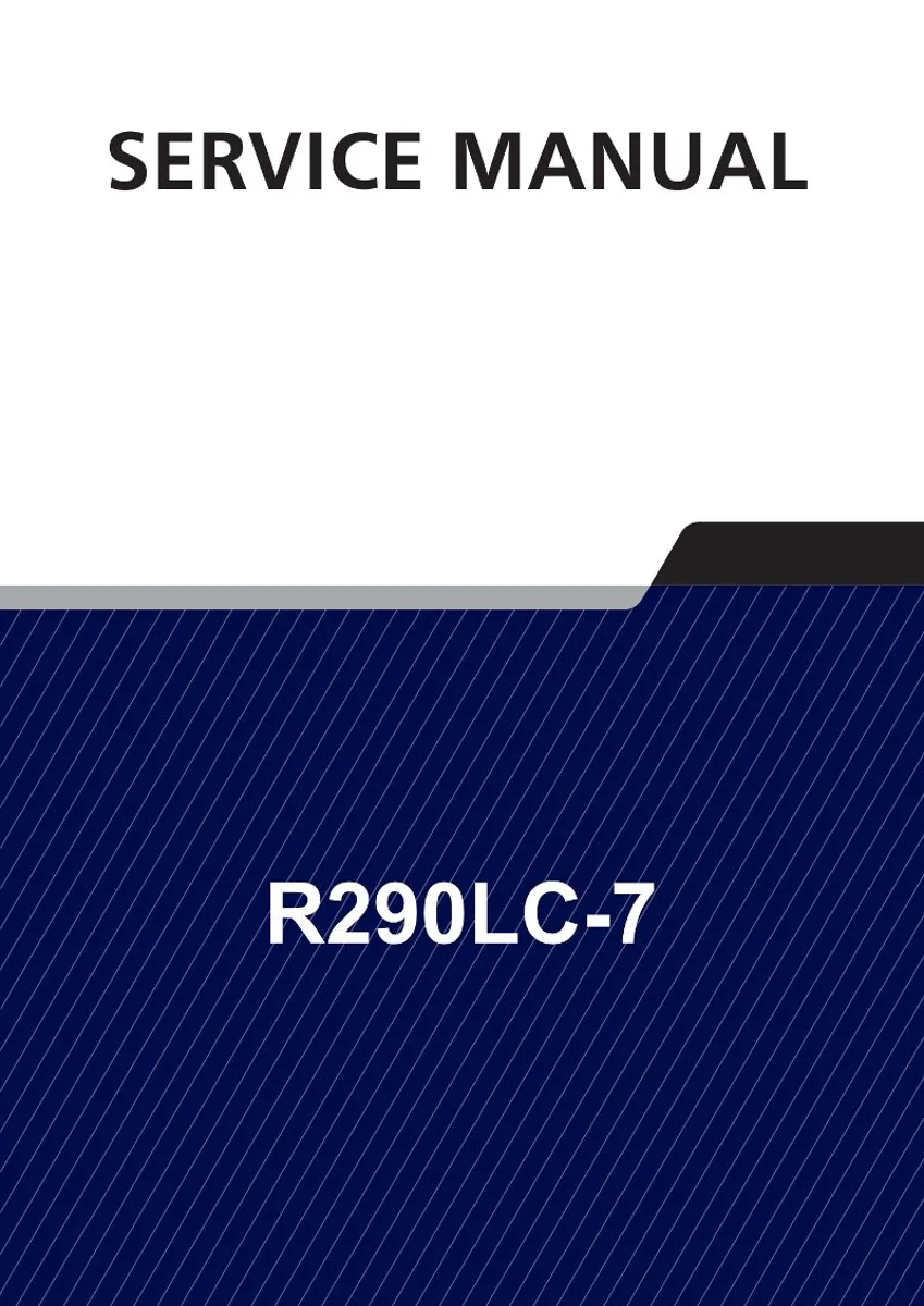 HYUNDAI R290LC-7 Crawler Excavator Service Manual | PDF | Instant Download