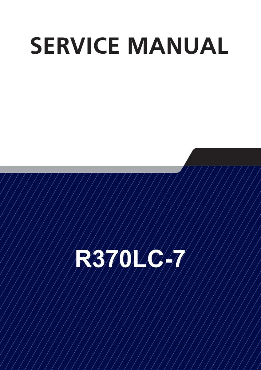 HYUNDAI R370LC-7 Crawler Excavator Service Manual | PDF | Instant Download