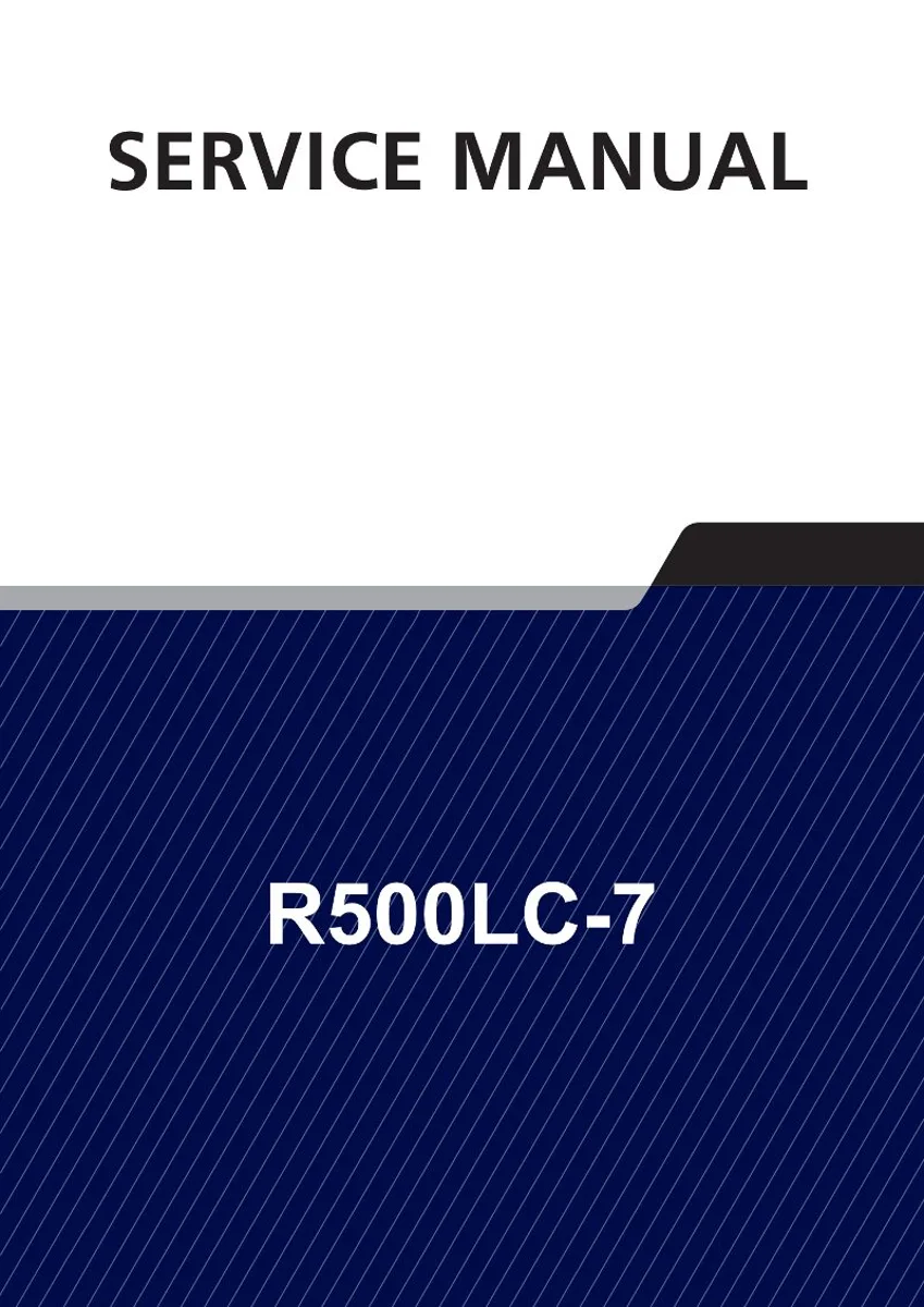 HYUNDAI R500LC-7 Crawler Excavator Service Manual | PDF | Instant Download