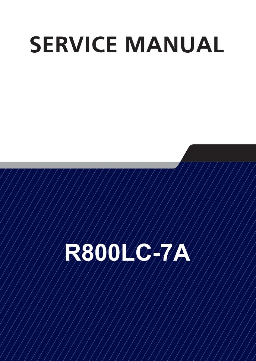HYUNDAI R800LC-7A Crawler Excavator Service Manual | PDF | Instant Download