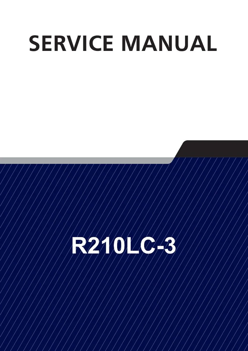 HYUNDAI R210LC-3 Crawler Excavator Service Manual | PDF | Instant Download