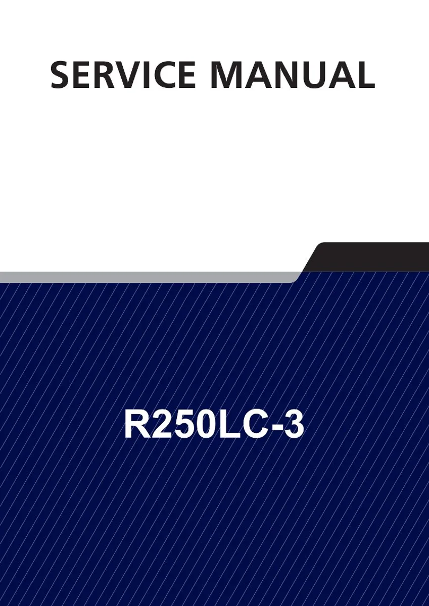 HYUNDAI R250LC-3 Crawler Excavator Service Manual | PDF | Instant Download