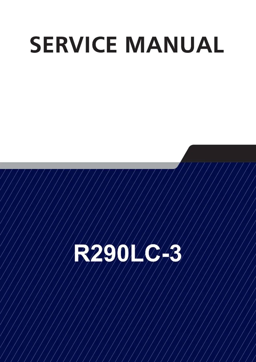HYUNDAI R290LC-3 Crawler Excavator Service Manual | PDF | Instant Download