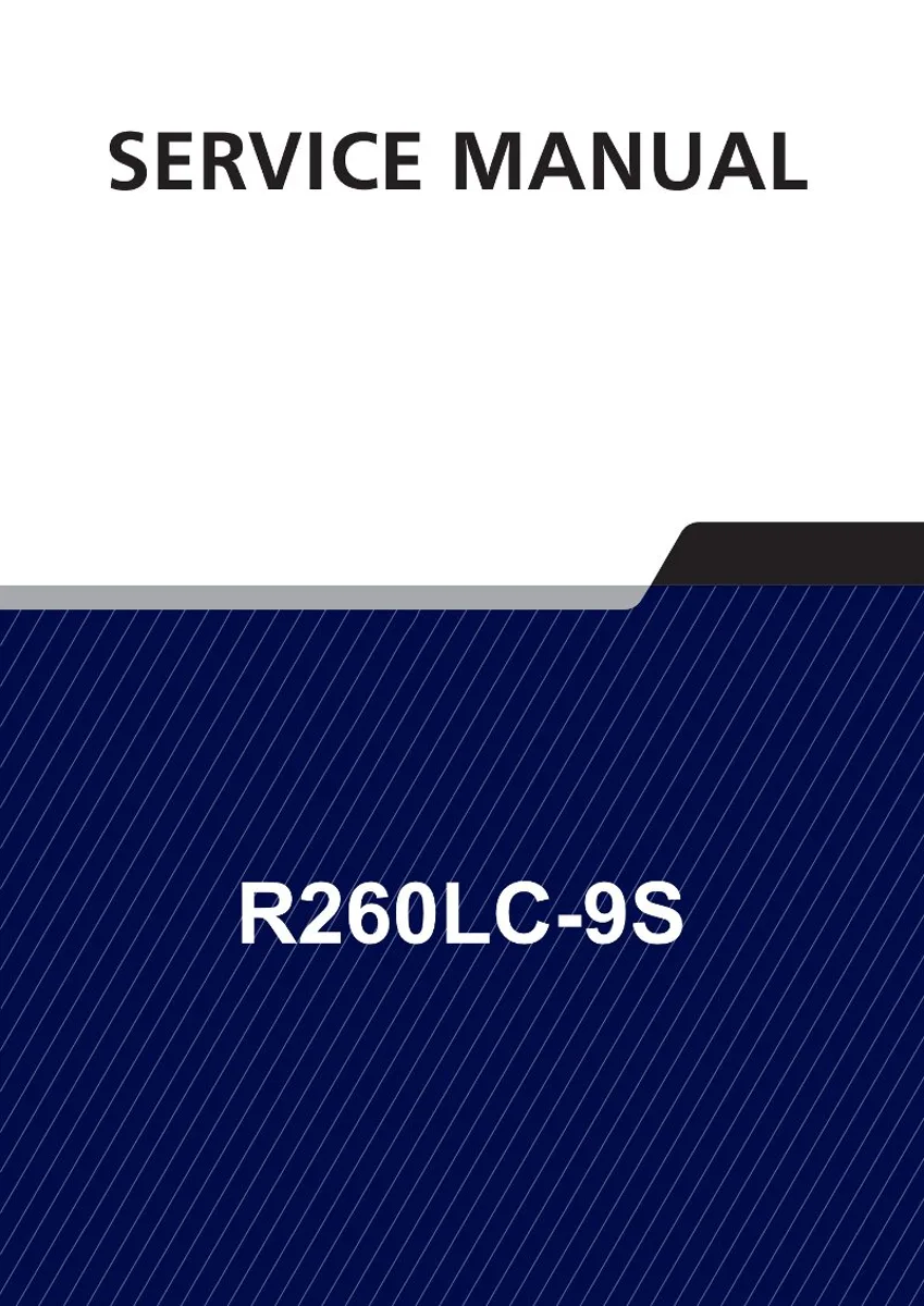 HYUNDAI R260LC-9S Crawler Excavator Service Manual | PDF | Instant Download