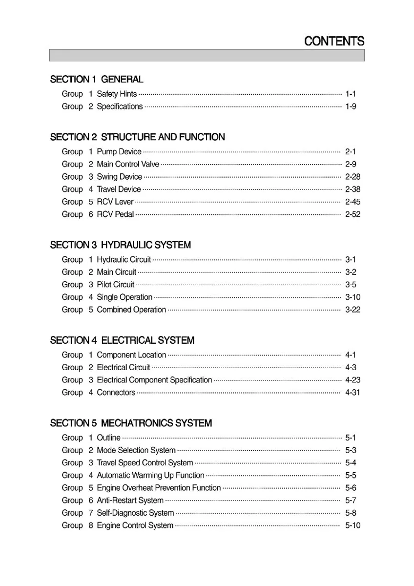 HYUNDAI R80-7 Crawler Excavator Service Manual | PDF | Instant Download