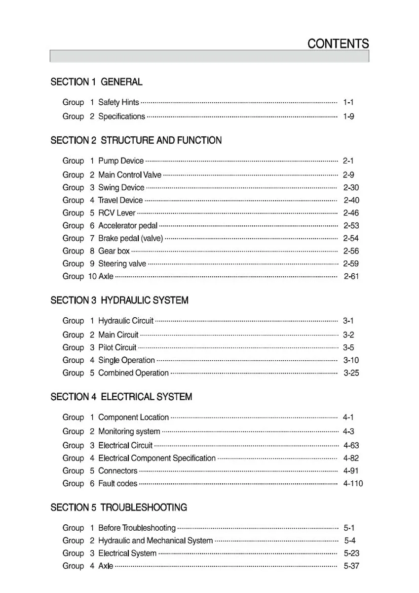 HYUNDAI R55W-9A Wheel Excavator Service Manual | PDF | Instant Download
