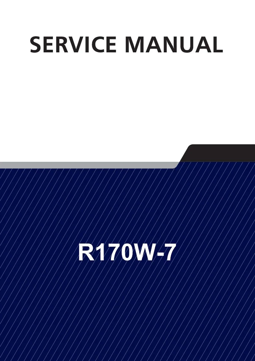 HYUNDAI R170W-7 Wheel Excavator Service Manual | PDF | Instant Download