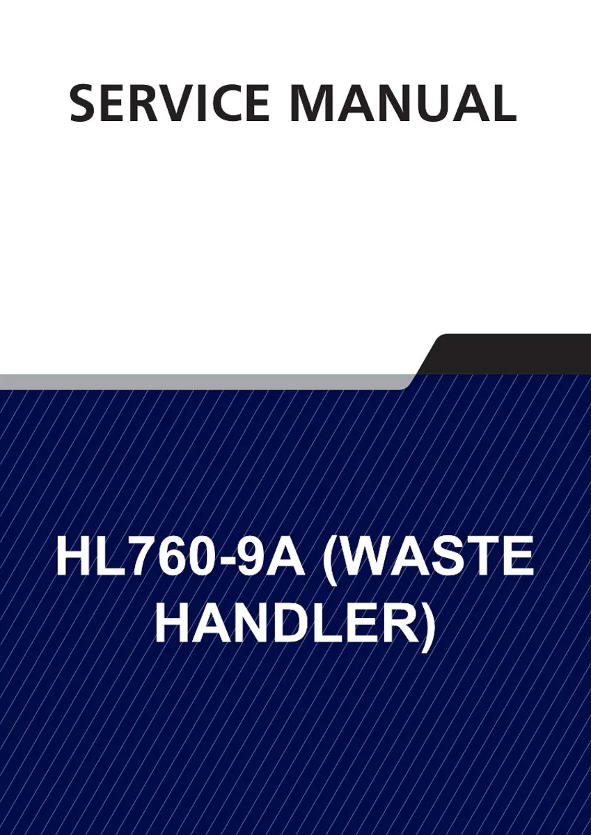 HYUNDAI HL760-9A (Waste Handler) Wheel Loader Service Manual | PDF | Instant Download cover