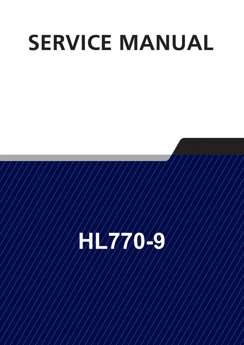 HYUNDAI HL770-9 Wheel Loader Service Manual | PDF | Instant Download cover