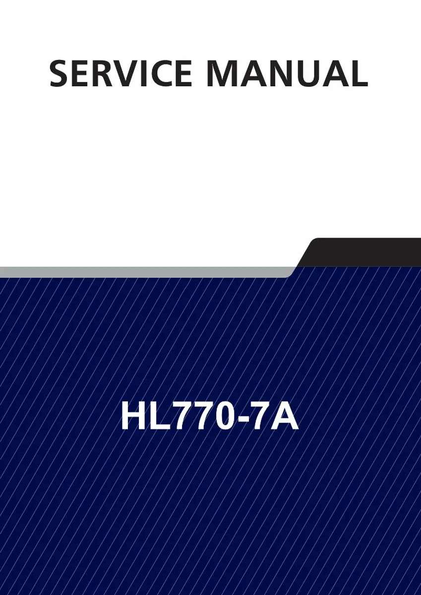 HYUNDAI HL770-7A Wheel Loader Service Manual | PDF | Instant Download cover