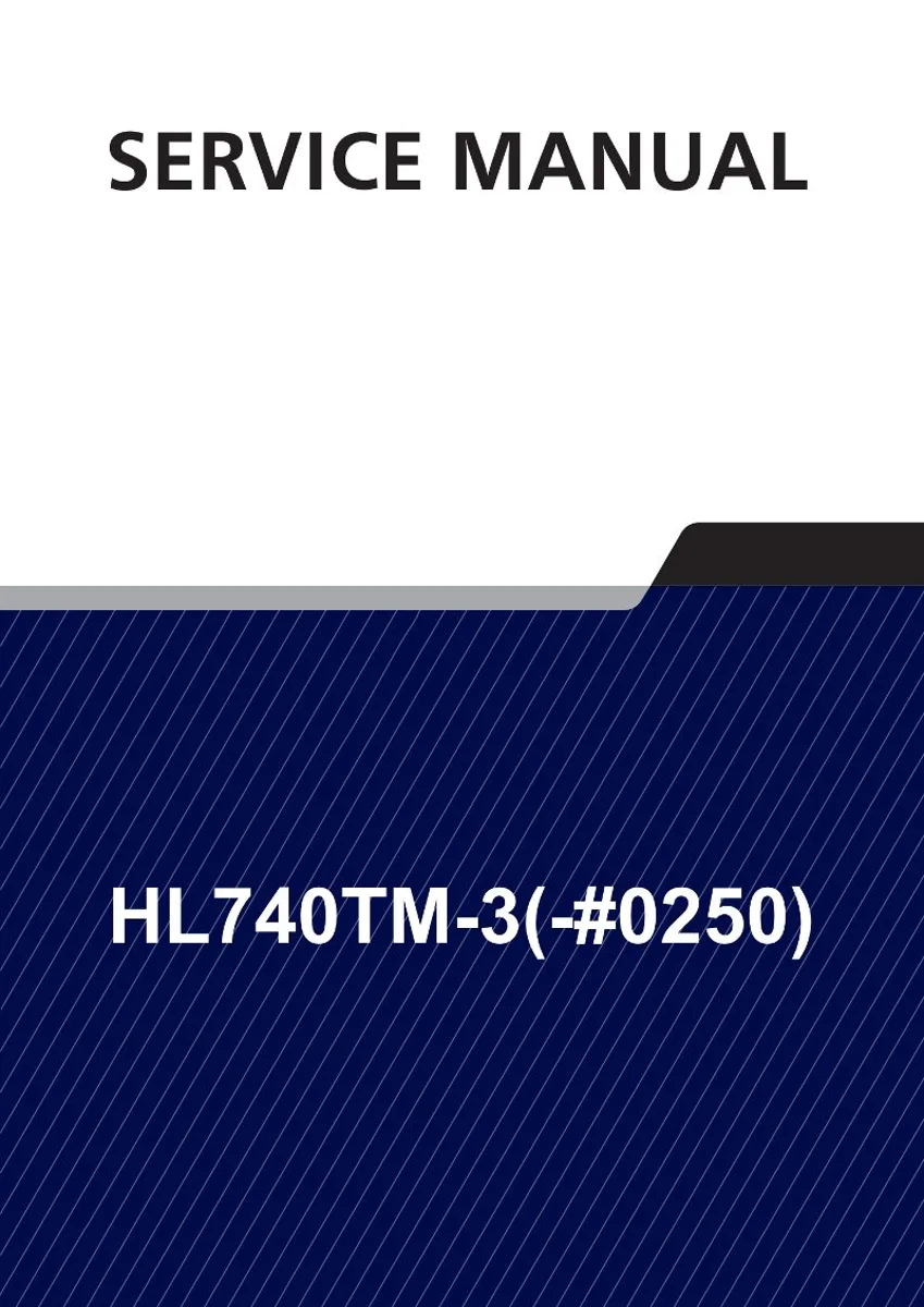 HYUNDAI HL740TM-3(-#0250) Wheel Loader Service Manual | PDF | Instant Download cover