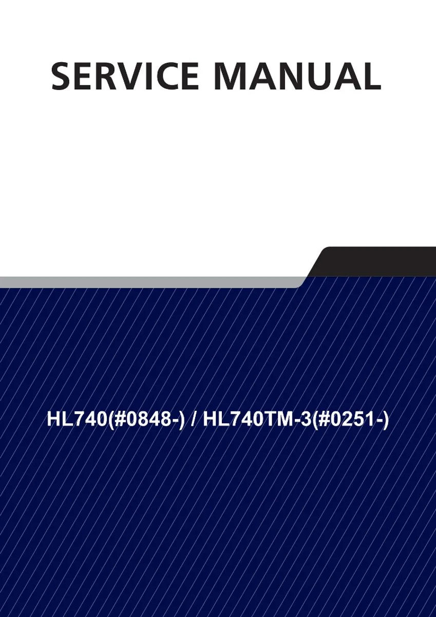 HYUNDAI HL740(#0848-) / HL740TM-3(#0251-) Wheel Loader Service Manual | PDF | Instant Download cover