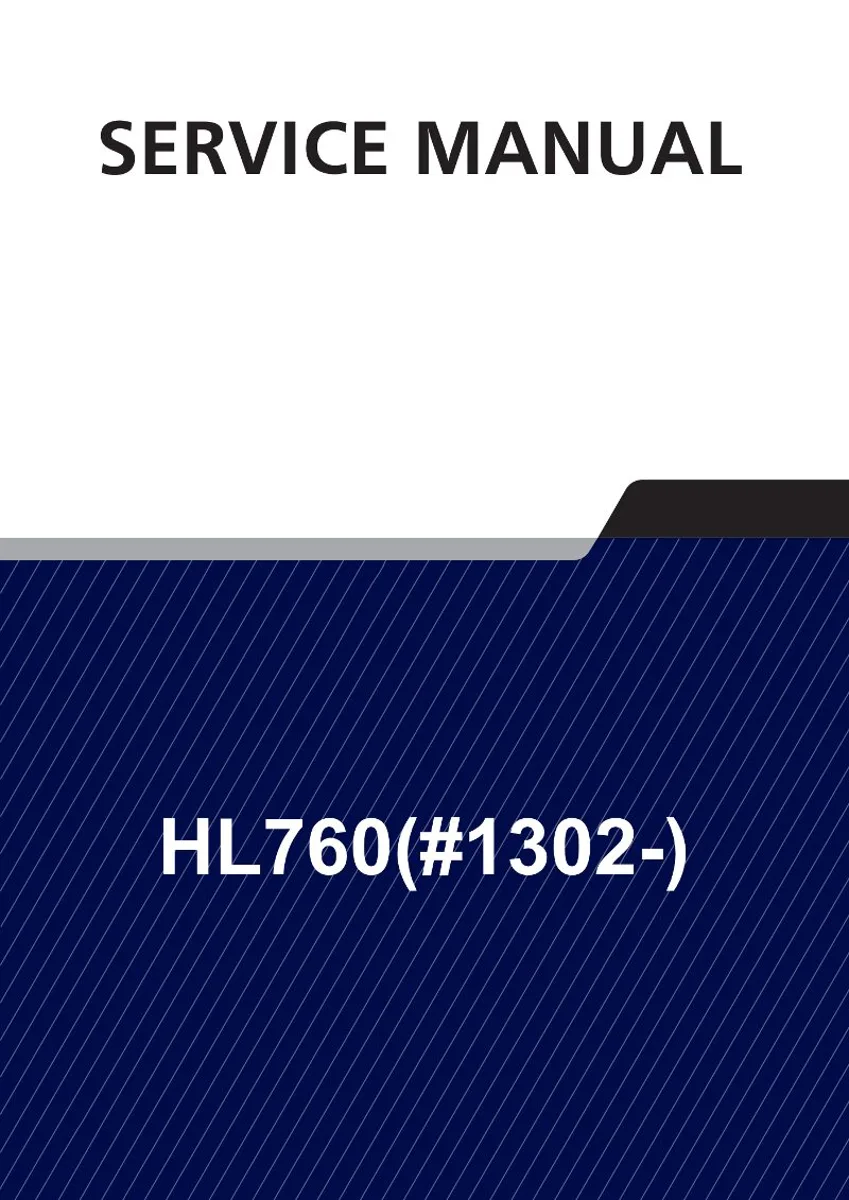 HYUNDAI HL760(#1302-) Wheel Loader Service Manual | PDF | Instant Download cover