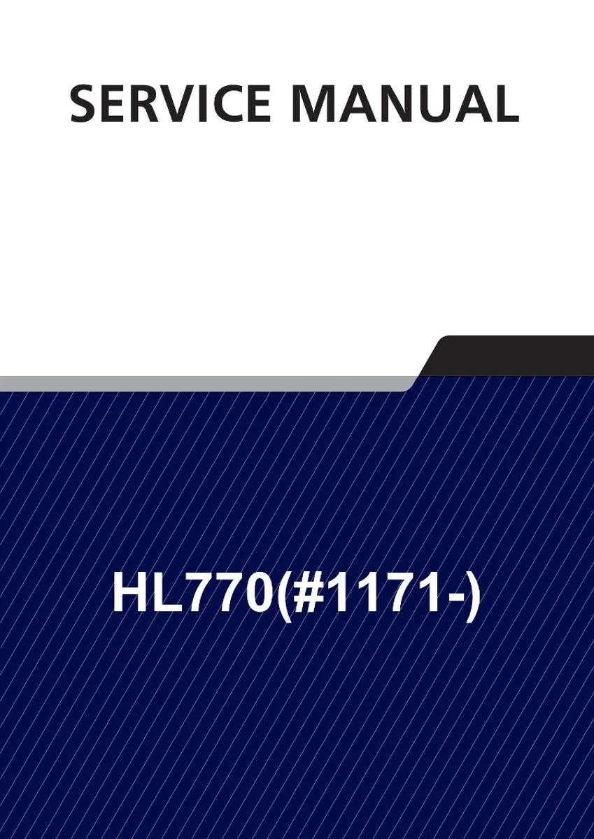 HYUNDAI HL770(#1171-) Wheel Loader Service Manual | PDF | Instant Download cover