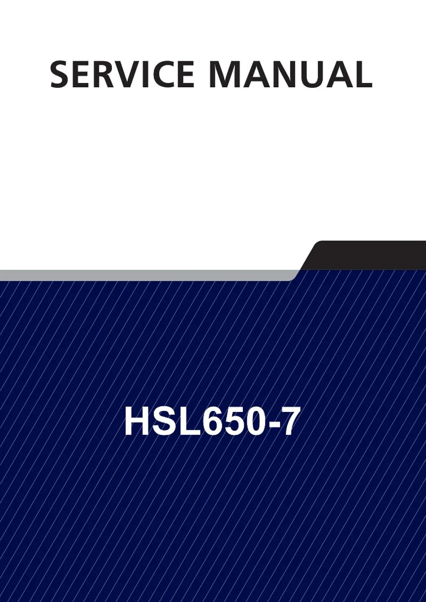 HYUNDAI HSL650-7 Skid Steer Loader Service Manual | PDF | Instant Download
