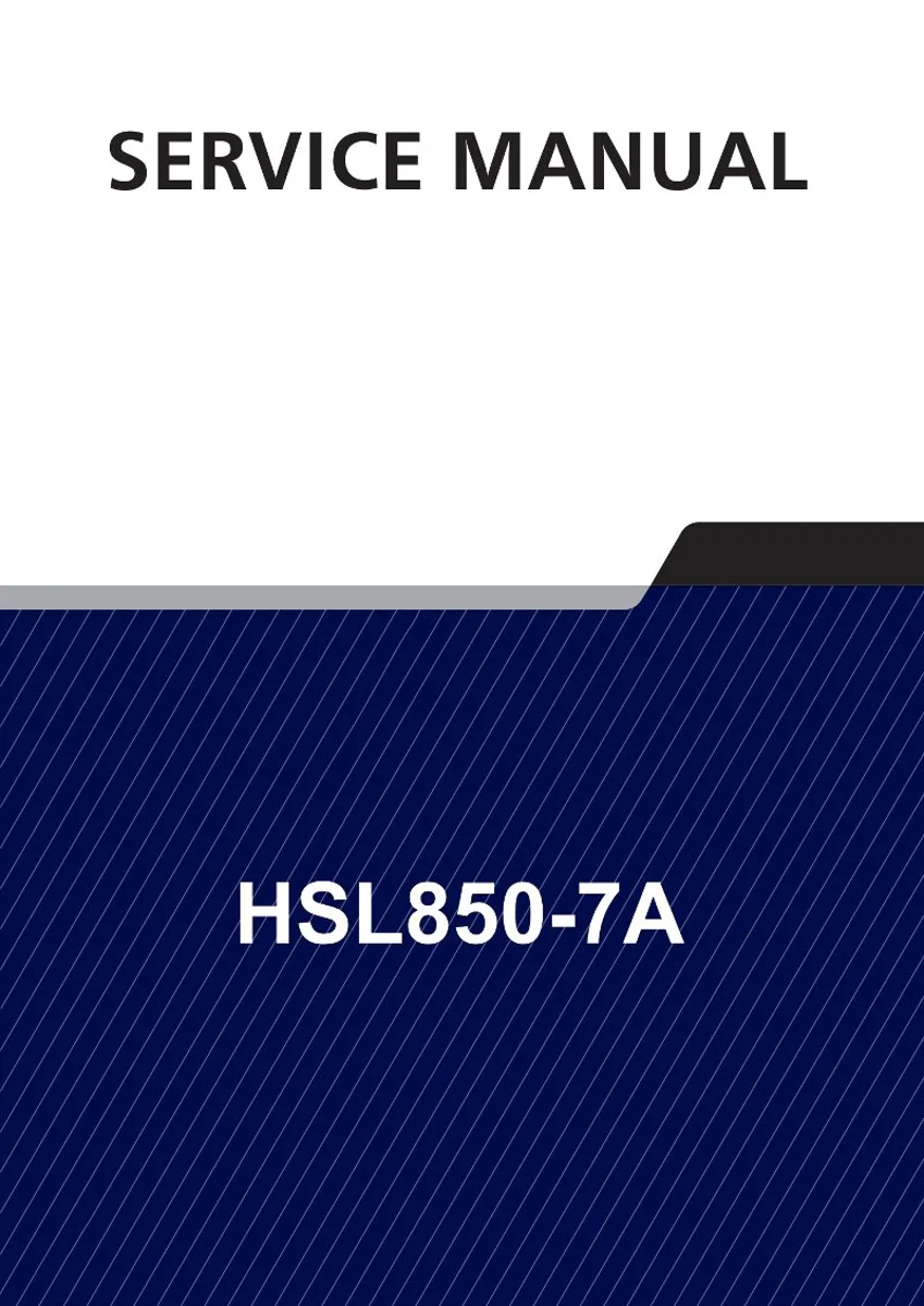 HYUNDAI HSL850-7A Skid Steer Loader Service Manual | PDF | Instant Download
