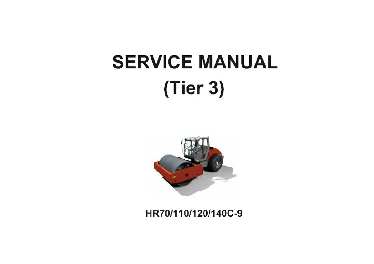 HYUNDAI HR70/110/120/140C-9(Tier3) Road Roller Service Manual | PDF | Instant Download