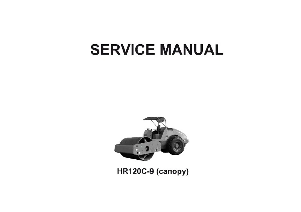 HYUNDAI HR120C-9(canopy) Road Roller Service Manual | PDF | Instant Download