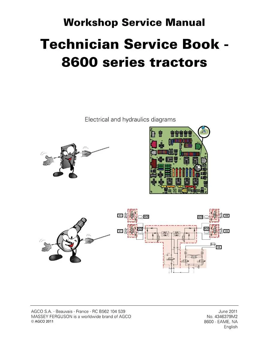 Massey Ferguson Tractor 8600 Series (8650-8690 TIER3) Technician Service Book | Instant PDF Download