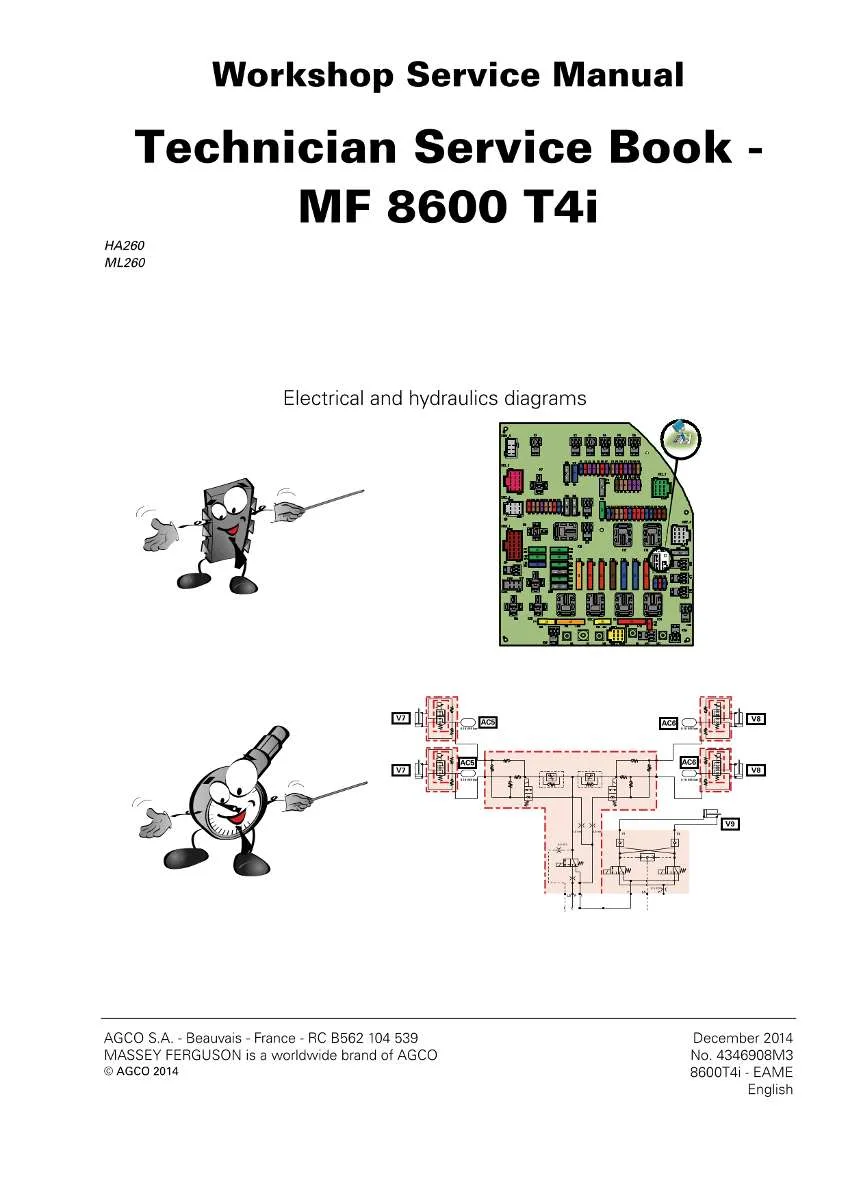 Massey Ferguson Tractor 8600 Series (8650-8690 Tier 4i) Technician Service Book | Instant PDF Download