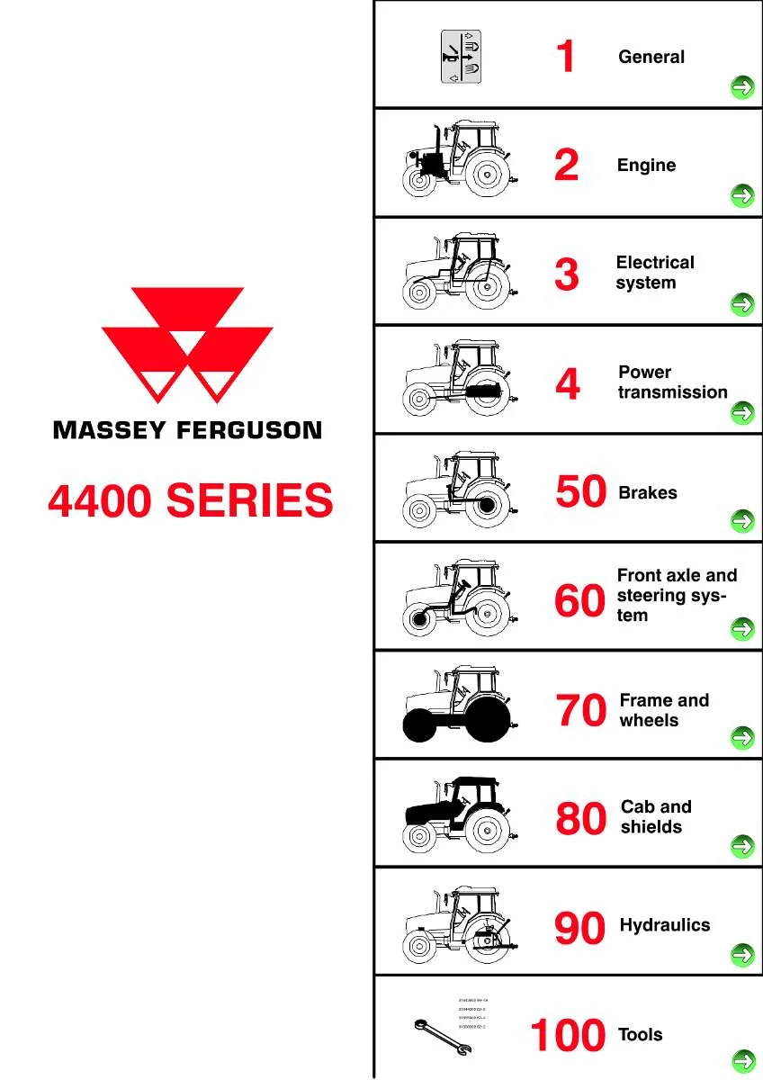 Massey Ferguson Tractor 4400 Series Service Manual | Instant PDF Download