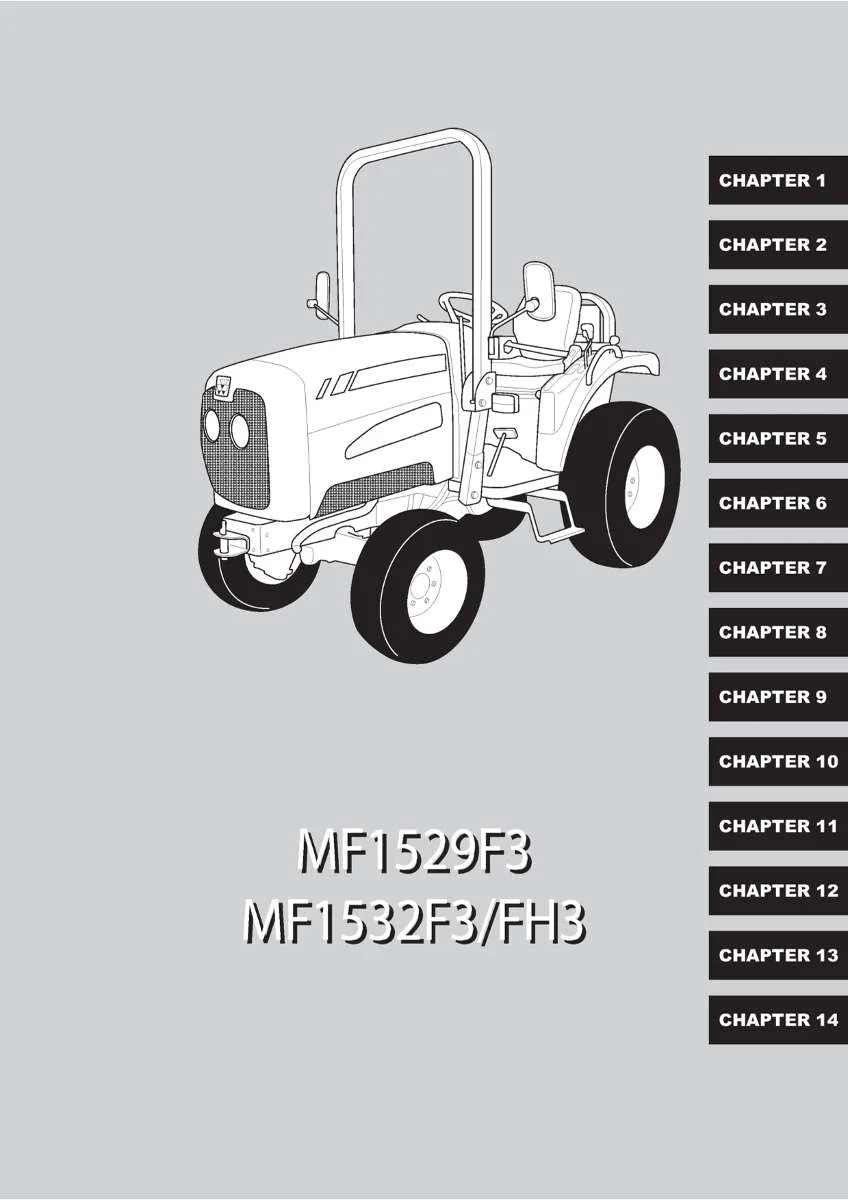 Massey ferguson Mf1529f3 mf1532f3 mf1532fh3 Compact tractor Service Manual PDF | Workshop Repair | Instant Download