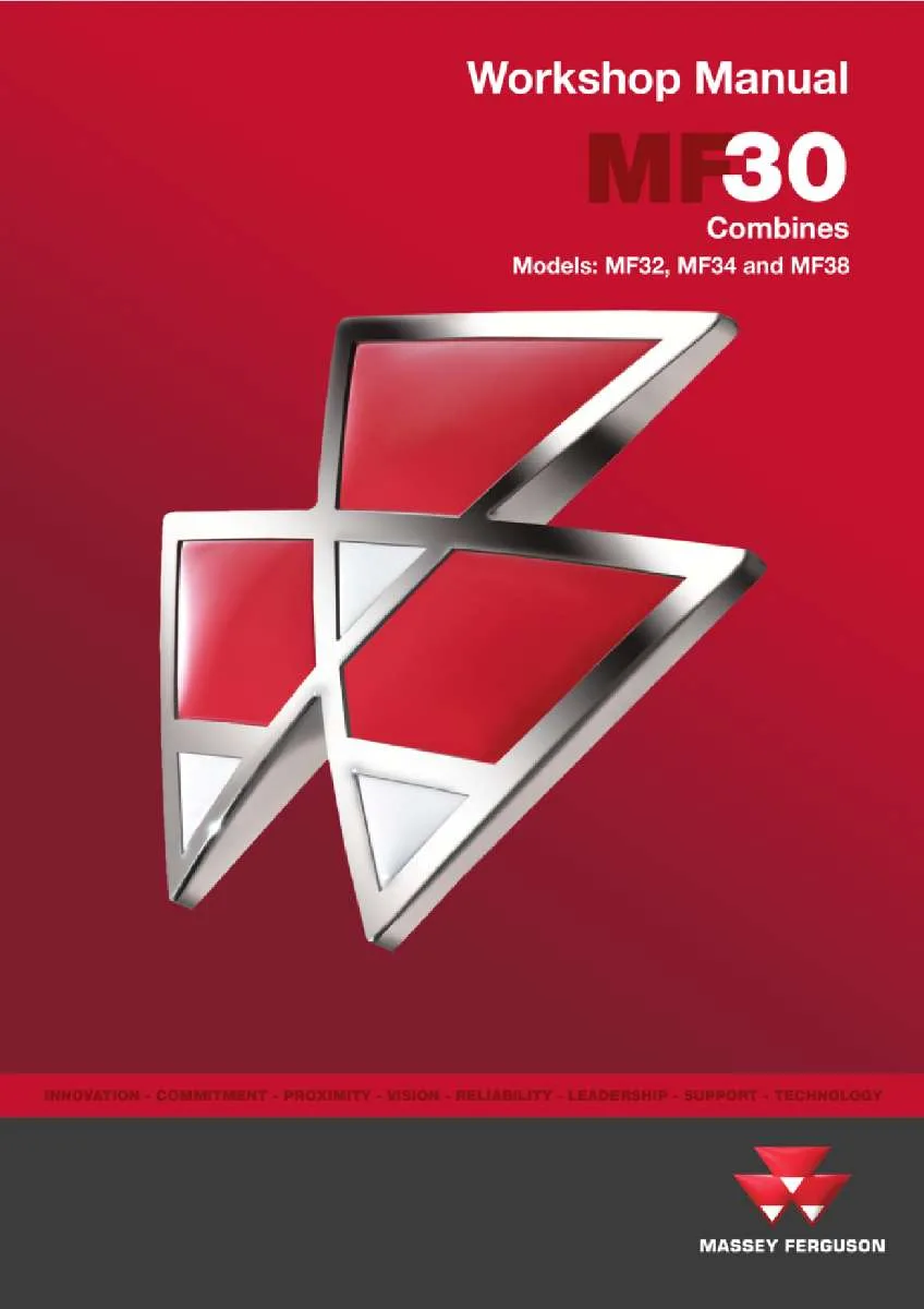 Massey ferguson Mf32 mf34 mf38 Combine Service Manual PDF | Workshop Repair | Instant Download