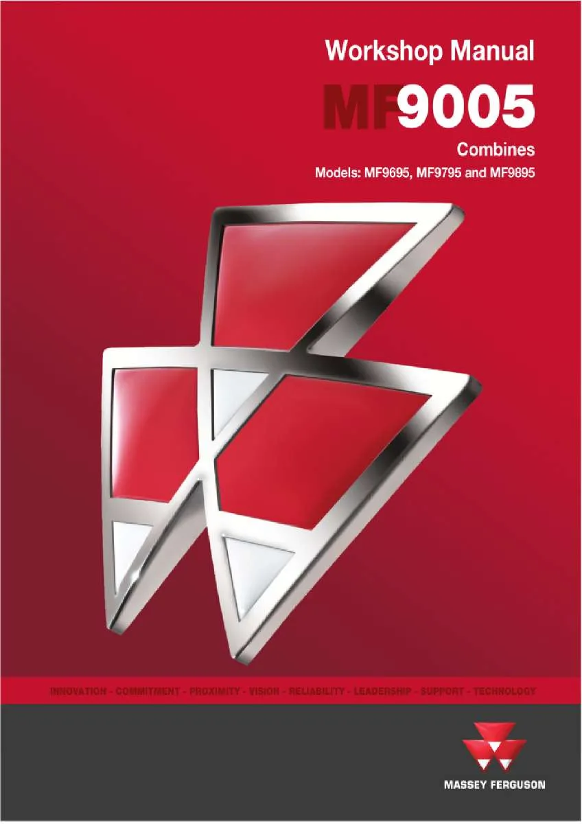 Massey ferguson Mf9695 mf9795 mf9895 Combine Service Manual PDF | Workshop Repair | Instant Download